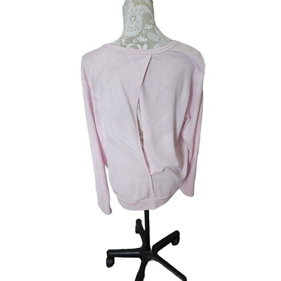 Brooks Array Pink Slit Back Long Sleeve Waffle Running Shirt NWT Women's XL - Picture 6 of 11